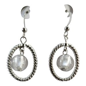 Silver Tone Drop Earrings